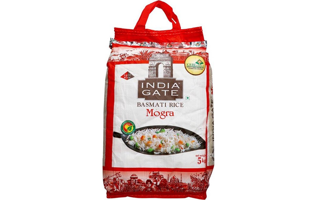 India Gate Basmati Rice Mogra    Pack  5 kilogram